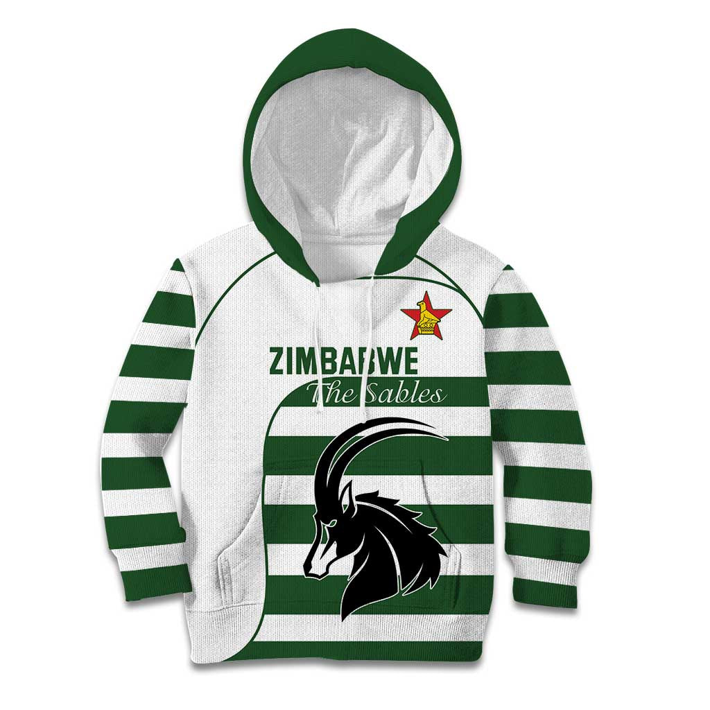 Custom Zimbabwe Rugby Kid Hoodie The Sables Go Champion - Wonder Print Shop