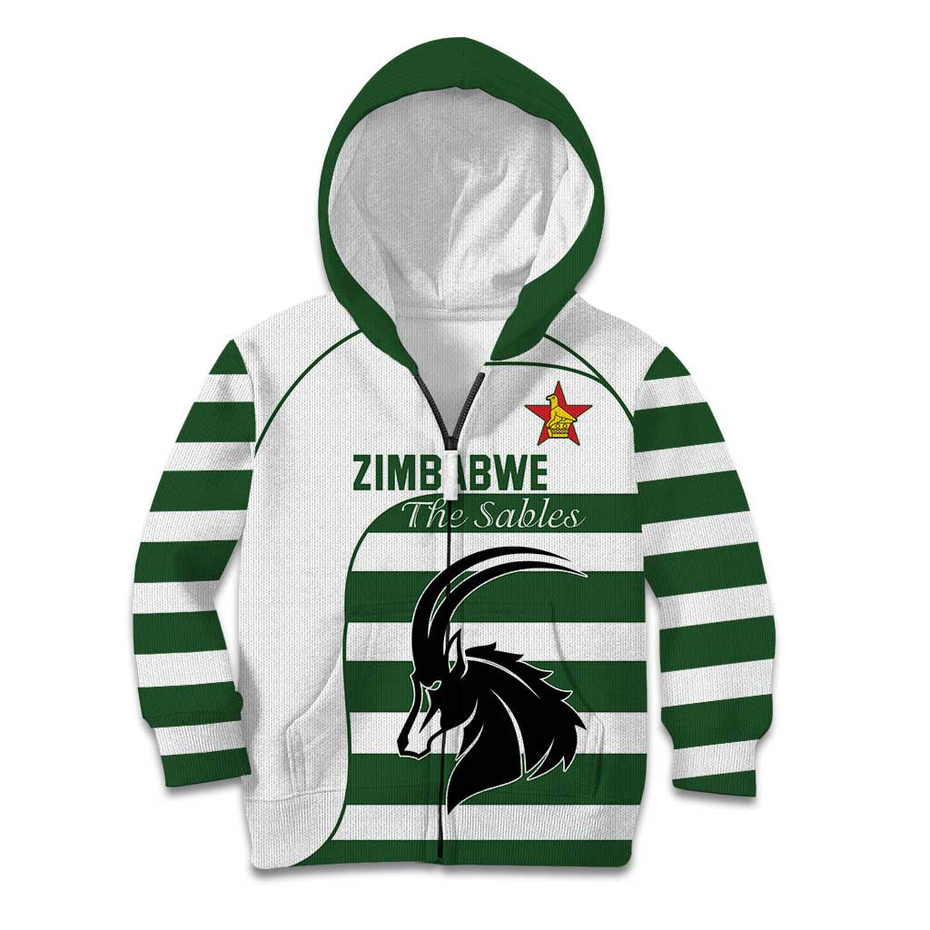 Custom Zimbabwe Rugby Kid Hoodie The Sables Go Champion - Wonder Print Shop