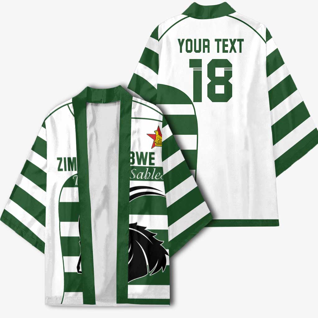 Custom Zimbabwe Rugby Kimono The Sables Go Champion - Wonder Print Shop