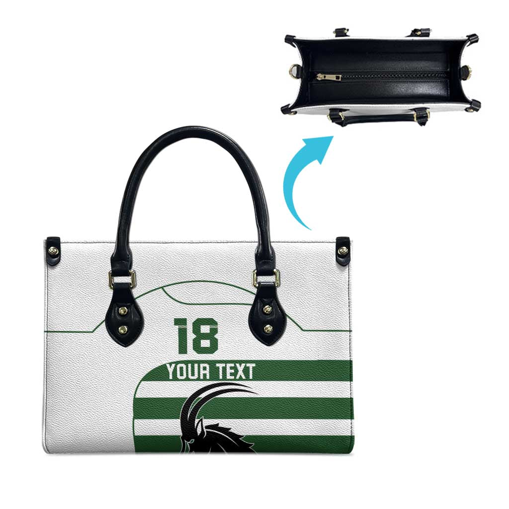 Custom Zimbabwe Rugby Leather Bag The Sables Go Champion - Wonder Print Shop