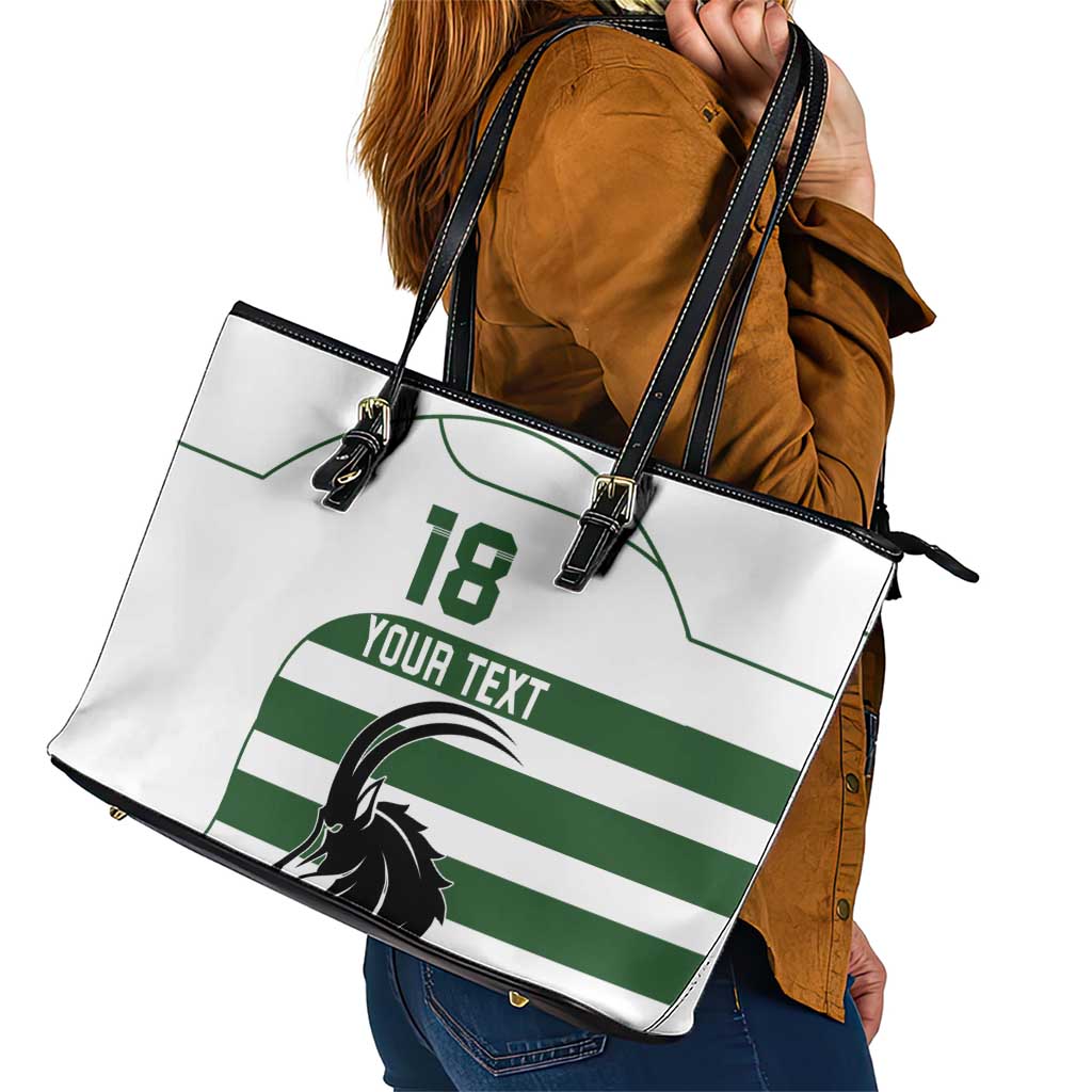 Custom Zimbabwe Rugby Leather Tote Bag The Sables Go Champion - Wonder Print Shop