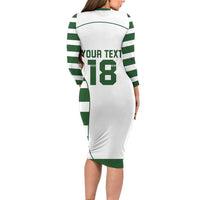 Custom Zimbabwe Rugby Long Sleeve Bodycon Dress The Sables Go Champion - Wonder Print Shop