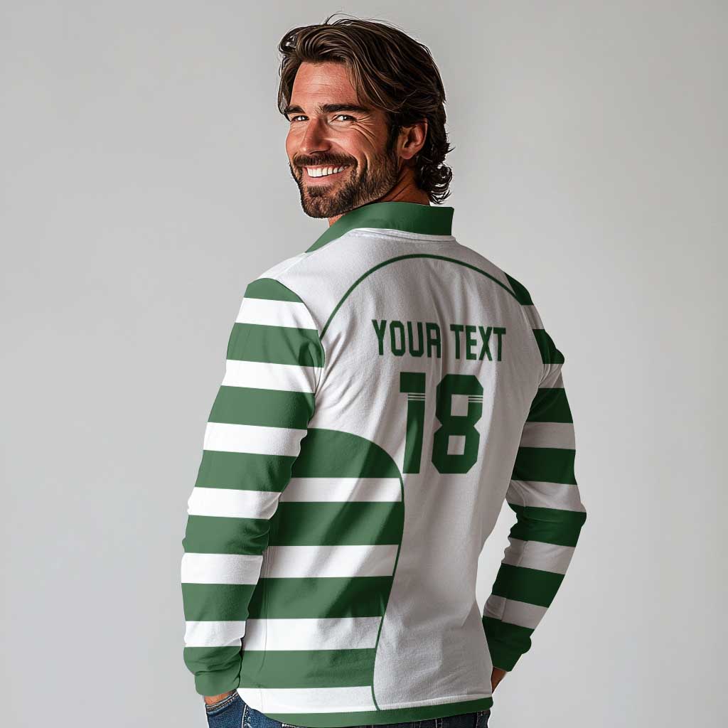 Custom Zimbabwe Rugby Long Sleeve Polo Shirt The Sables Go Champion - Wonder Print Shop