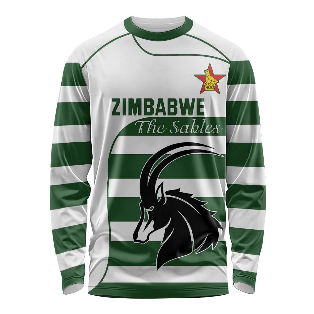 Custom Zimbabwe Rugby Long Sleeve Shirt The Sables Go Champion - Wonder Print Shop