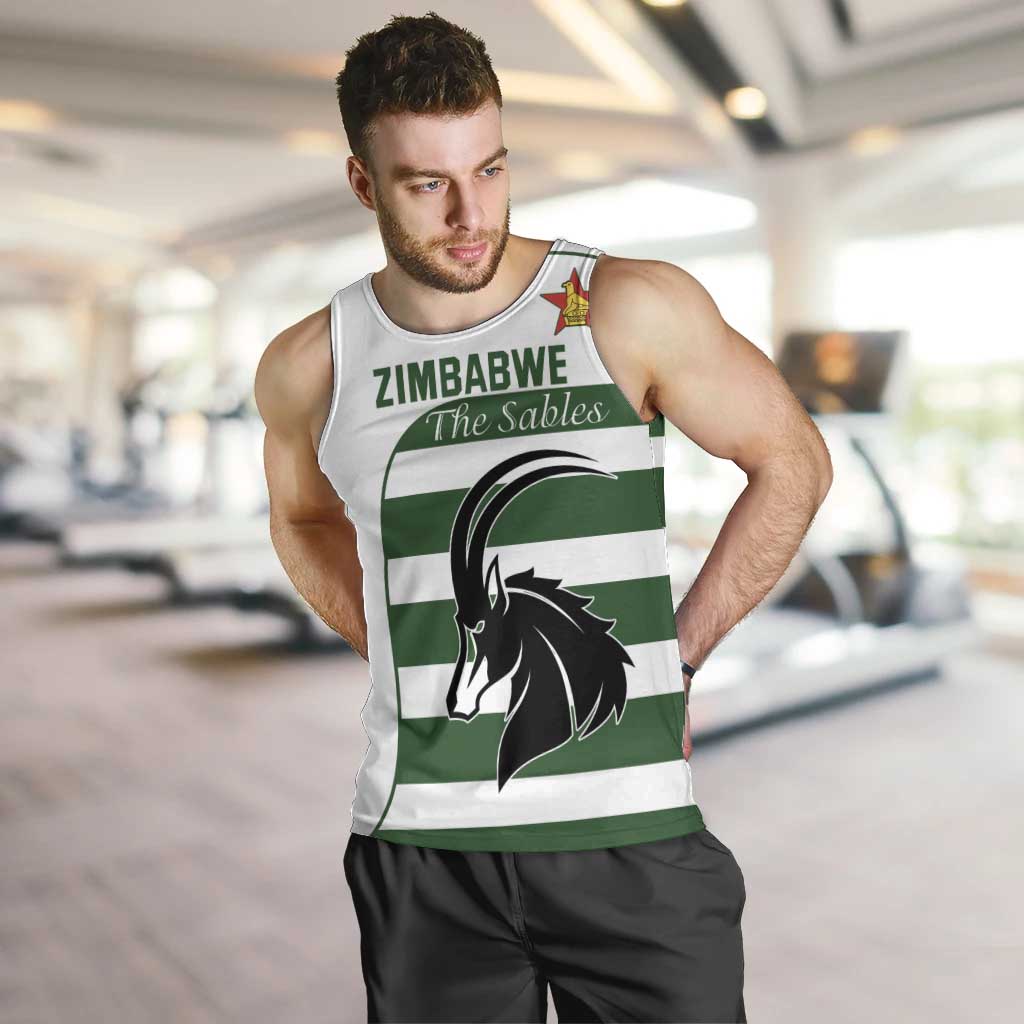 Custom Zimbabwe Rugby Men Tank Top The Sables Go Champion - Wonder Print Shop
