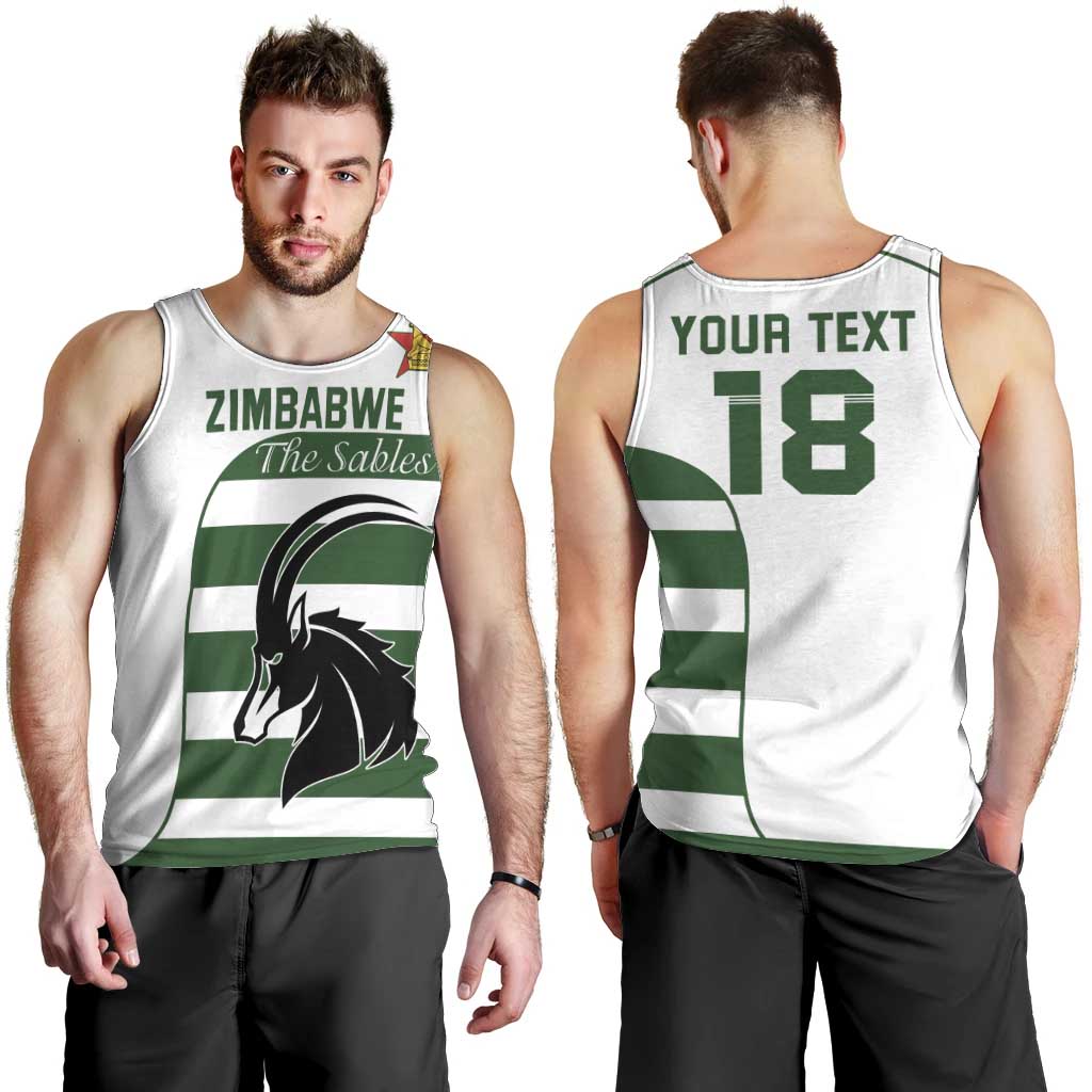 Custom Zimbabwe Rugby Men Tank Top The Sables Go Champion - Wonder Print Shop