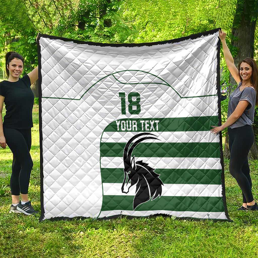 Custom Zimbabwe Rugby Quilt The Sables Go Champion - Wonder Print Shop
