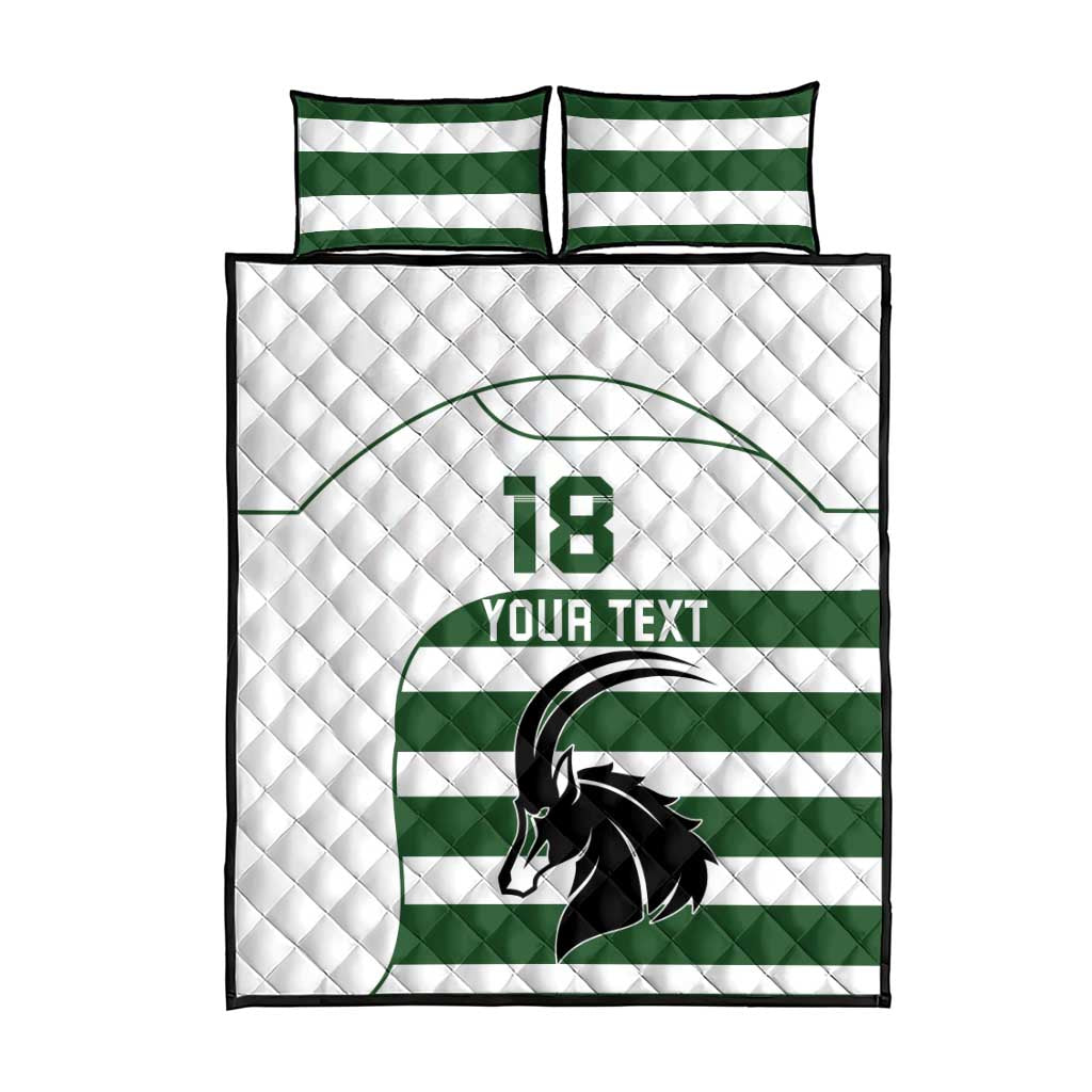 Custom Zimbabwe Rugby Quilt Bed Set The Sables Go Champion - Wonder Print Shop