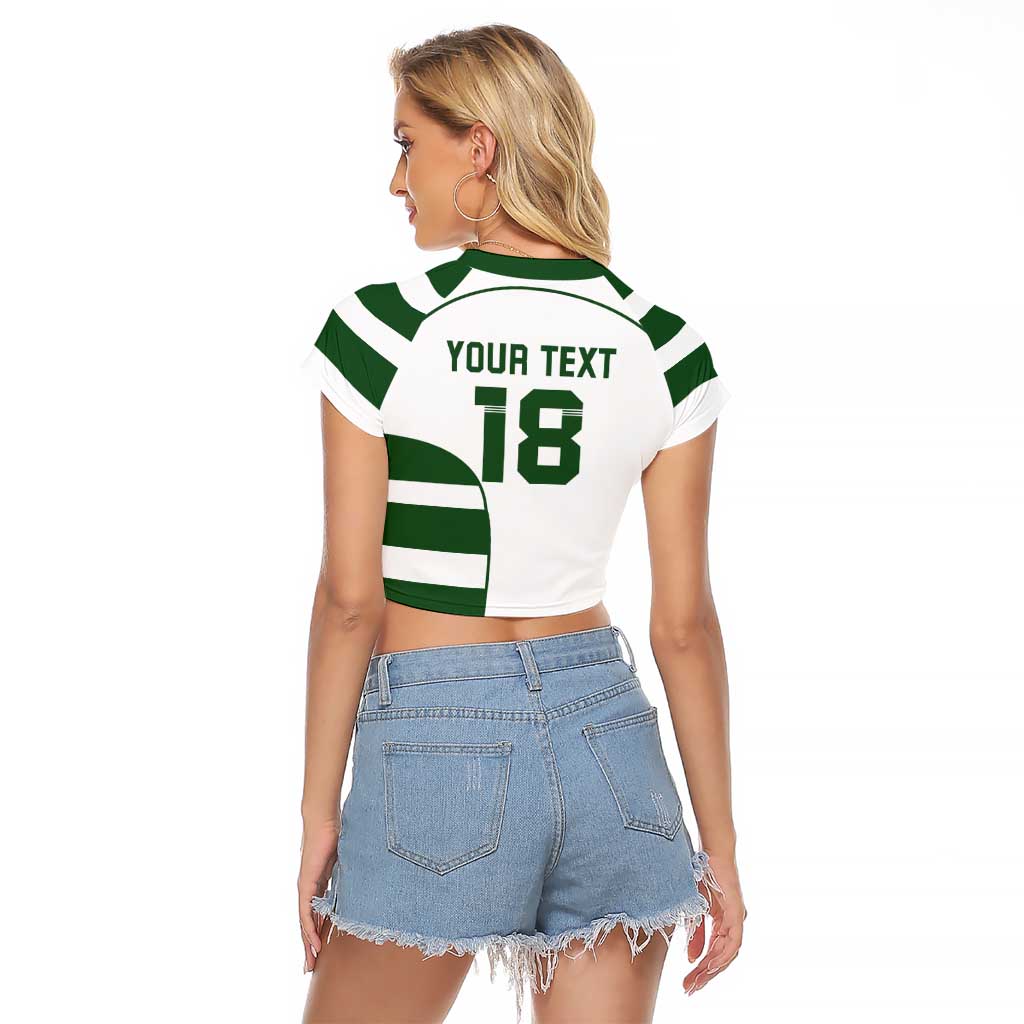 Custom Zimbabwe Rugby Raglan Cropped T Shirt The Sables Go Champion - Wonder Print Shop