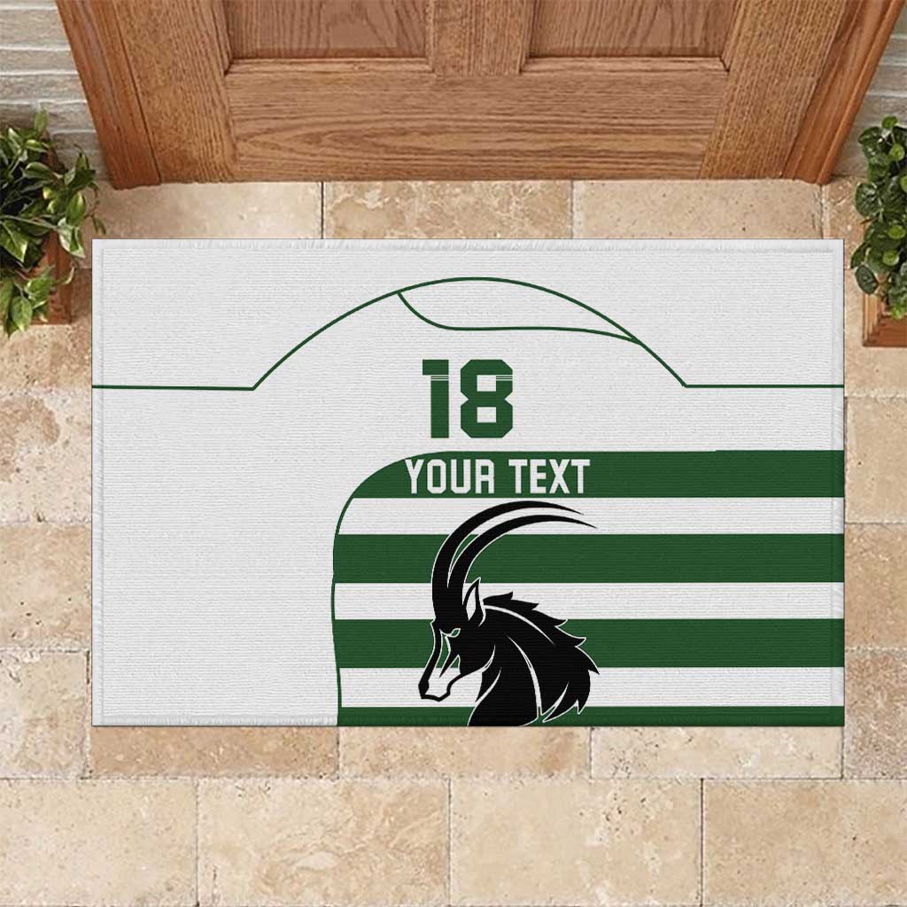 Custom Zimbabwe Rugby Rubber Doormat The Sables Go Champion - Wonder Print Shop