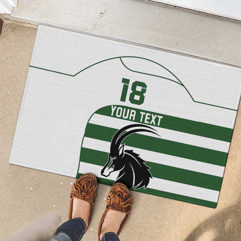 Custom Zimbabwe Rugby Rubber Doormat The Sables Go Champion - Wonder Print Shop