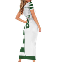 Custom Zimbabwe Rugby Short Sleeve Bodycon Dress The Sables Go Champion - Wonder Print Shop