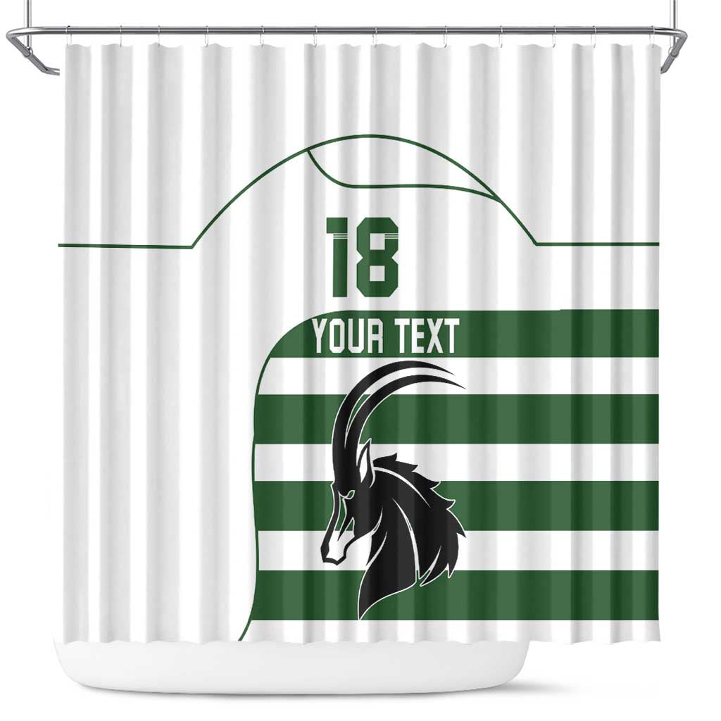 Custom Zimbabwe Rugby Shower Curtain The Sables Go Champion - Wonder Print Shop