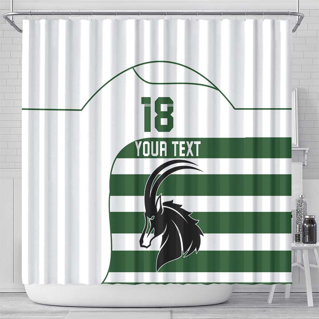 Custom Zimbabwe Rugby Shower Curtain The Sables Go Champion - Wonder Print Shop