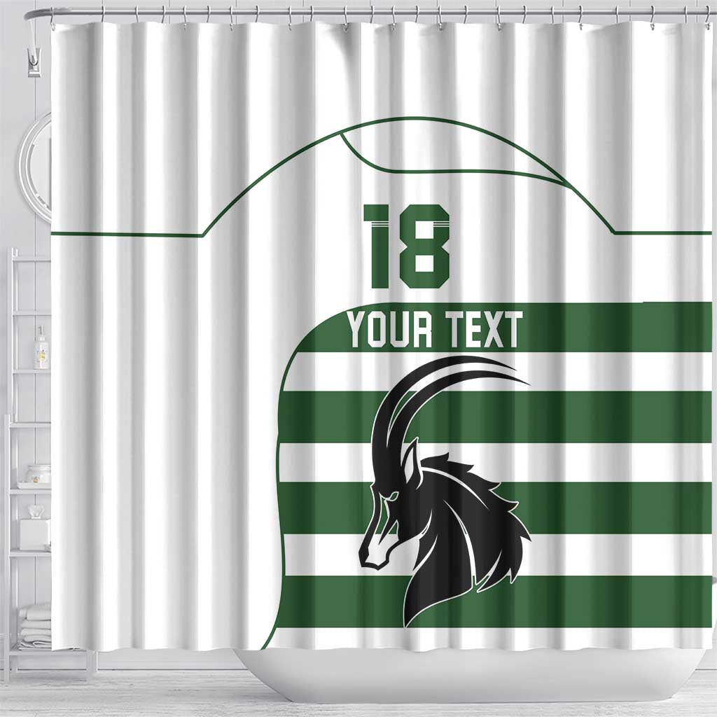 Custom Zimbabwe Rugby Shower Curtain The Sables Go Champion - Wonder Print Shop