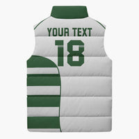 Custom Zimbabwe Rugby Sleeveless Puffer Jacket The Sables Go Champion - Wonder Print Shop