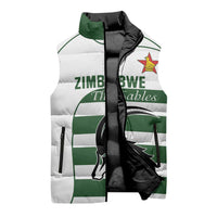 Custom Zimbabwe Rugby Sleeveless Puffer Jacket The Sables Go Champion - Wonder Print Shop