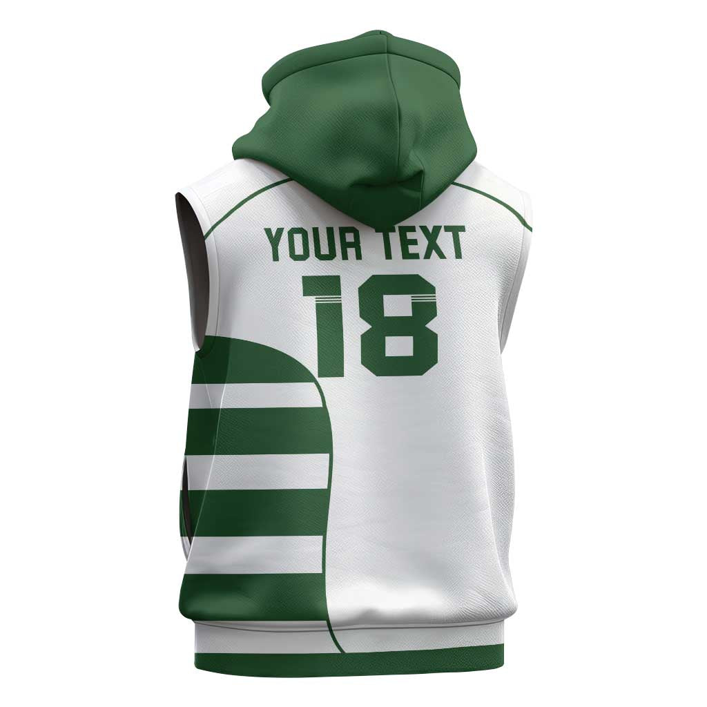 Custom Zimbabwe Rugby Sleeveless Zip Hoodie The Sables Go Champion - Wonder Print Shop