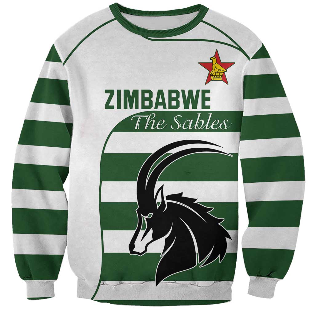 Custom Zimbabwe Rugby Sweatshirt The Sables Go Champion - Wonder Print Shop