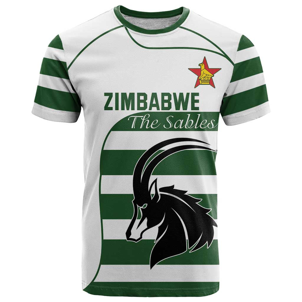 Custom Zimbabwe Rugby T Shirt The Sables Go Champion - Wonder Print Shop
