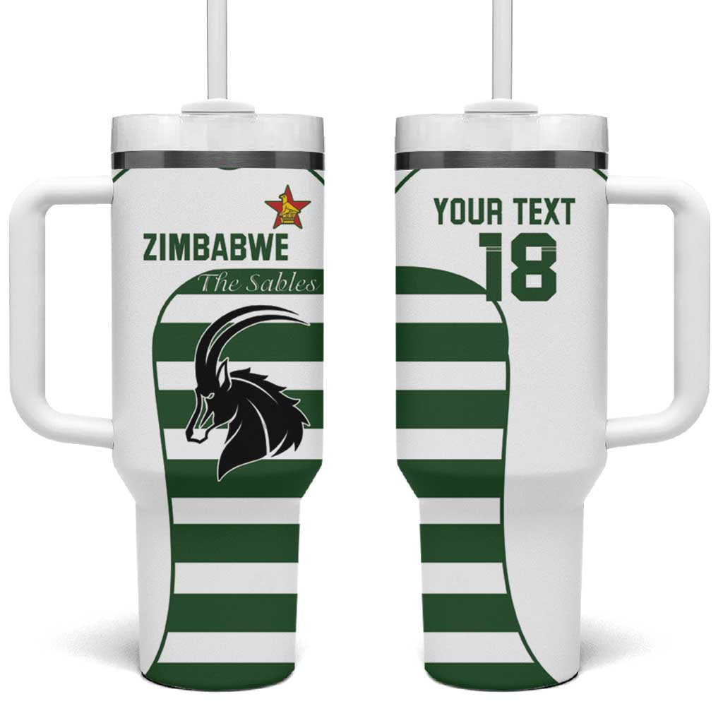 Custom Zimbabwe Rugby Tumbler With Handle The Sables Go Champion - Wonder Print Shop