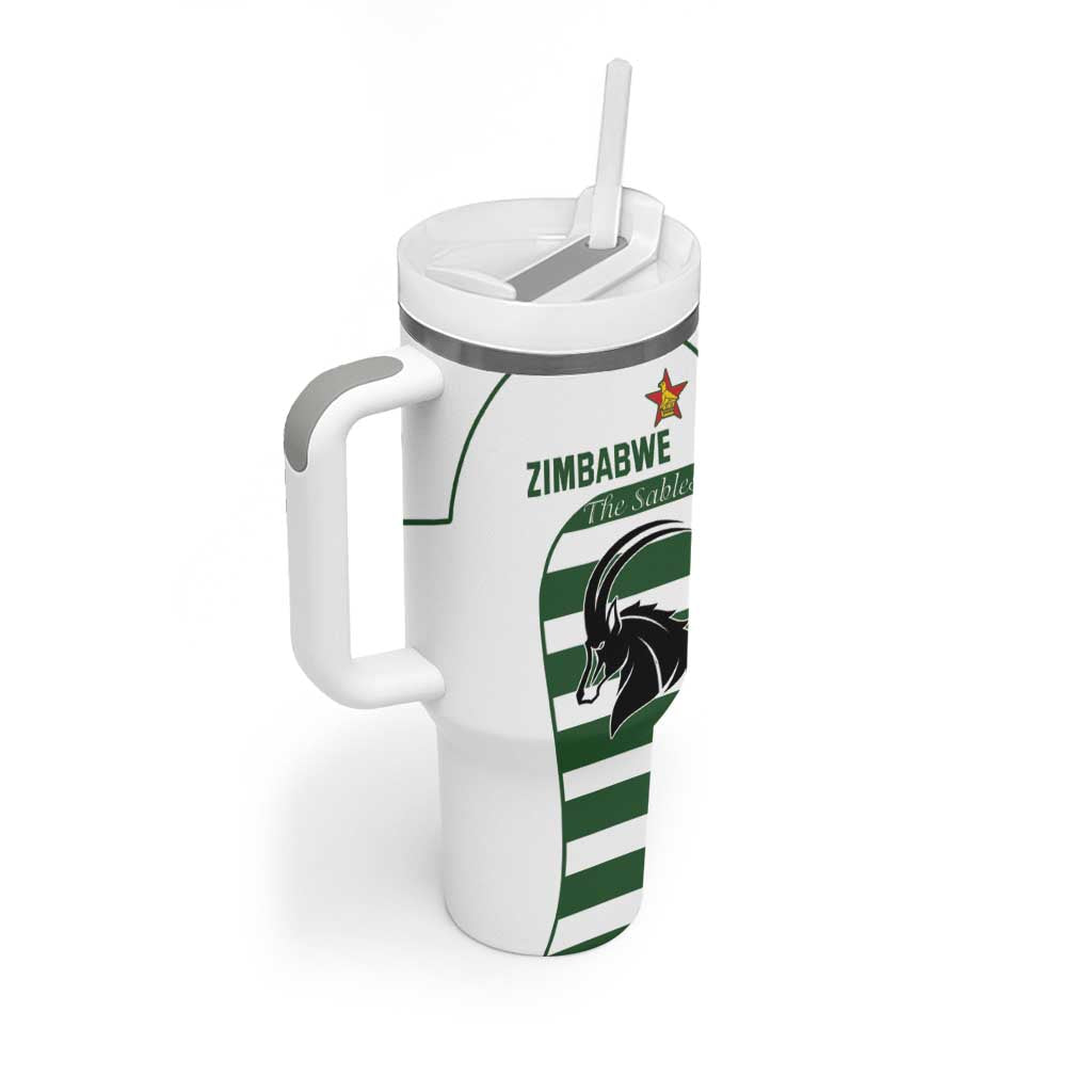 Custom Zimbabwe Rugby Tumbler With Handle The Sables Go Champion - Wonder Print Shop