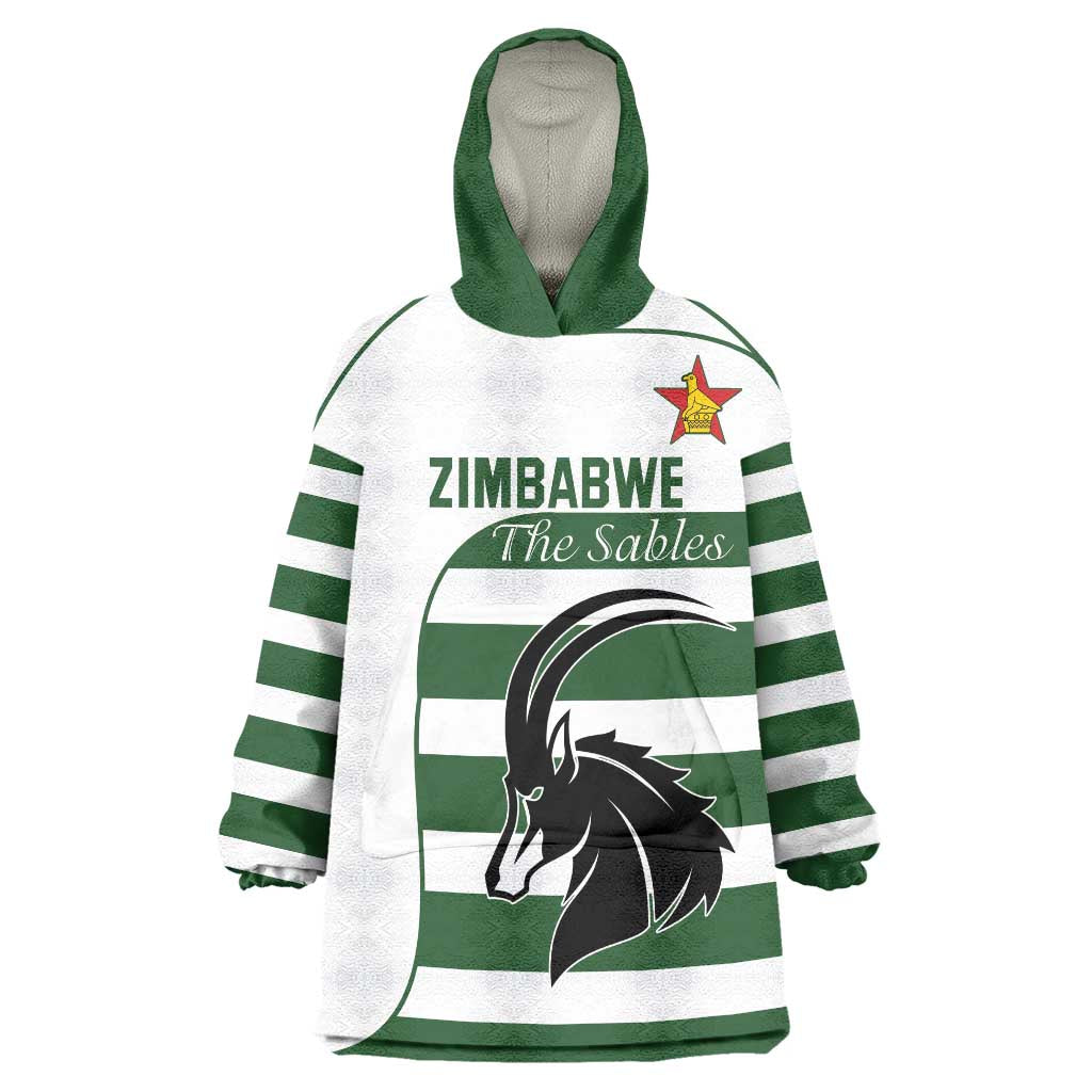 Custom Zimbabwe Rugby Wearable Blanket Hoodie The Sables Go Champion - Wonder Print Shop
