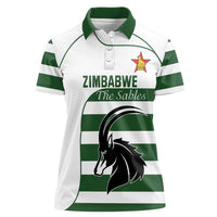 Custom Zimbabwe Rugby Women Polo Shirt The Sables Go Champion - Wonder Print Shop