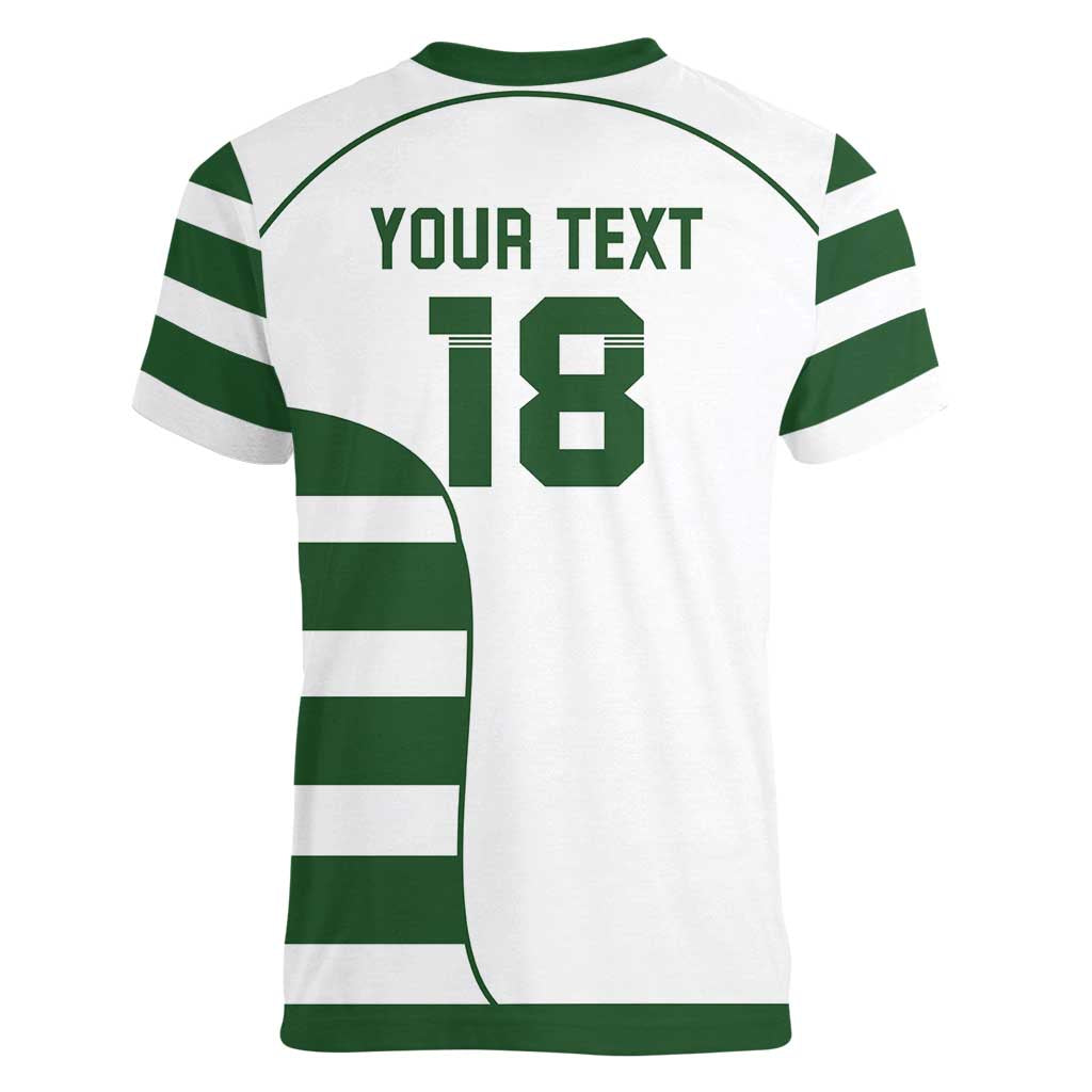 Custom Zimbabwe Rugby Women V-Neck T-Shirt The Sables Go Champion - Wonder Print Shop