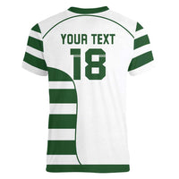 Custom Zimbabwe Rugby Women V-Neck T-Shirt The Sables Go Champion - Wonder Print Shop