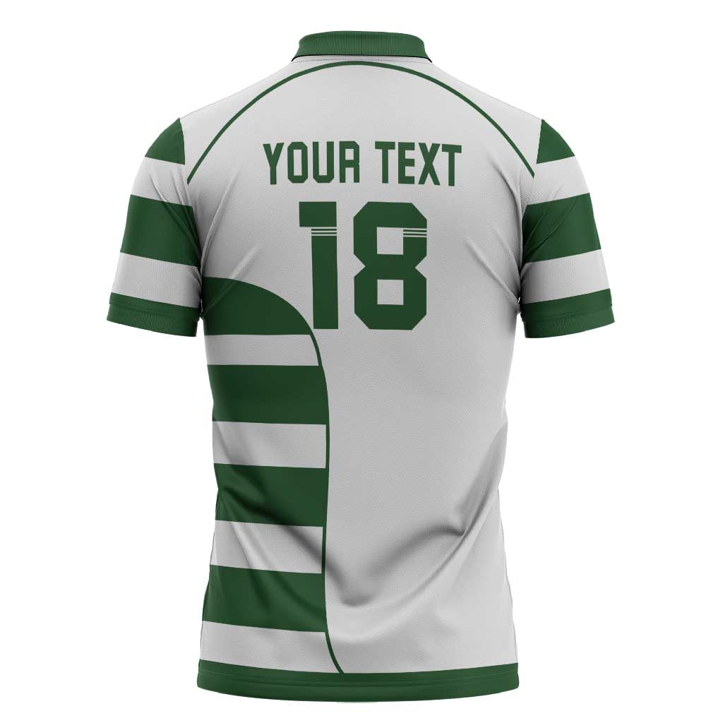 Custom Zimbabwe Rugby Zipper Polo Shirt The Sables Go Champion - Wonder Print Shop