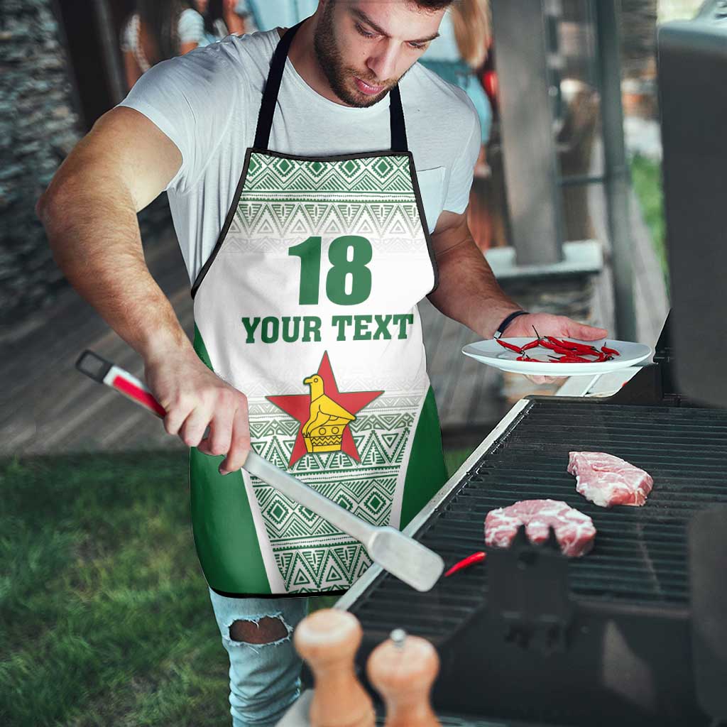Custom Zimbabwe Rugby Apron Sables African Patterns - Wonder Print Shop