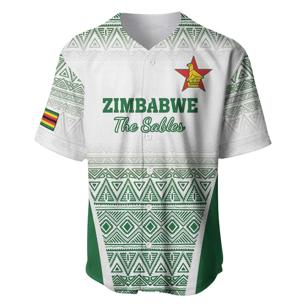 Custom Zimbabwe Rugby Baseball Jersey Sables African Patterns - Wonder Print Shop