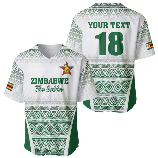 Custom Zimbabwe Rugby Baseball Jersey Sables African Patterns - Wonder ...