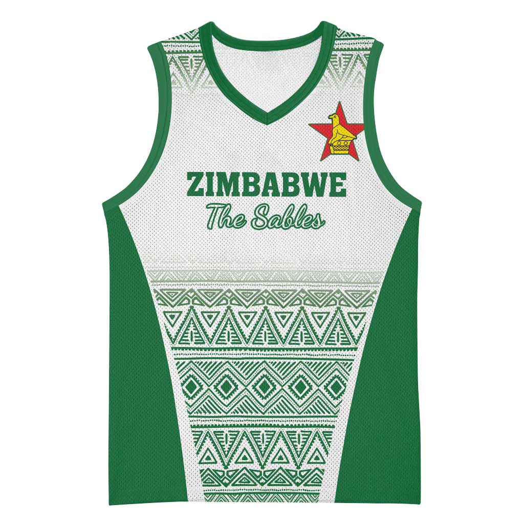 Custom Zimbabwe Rugby Basketball Jersey Sables African Patterns - Wonder Print Shop