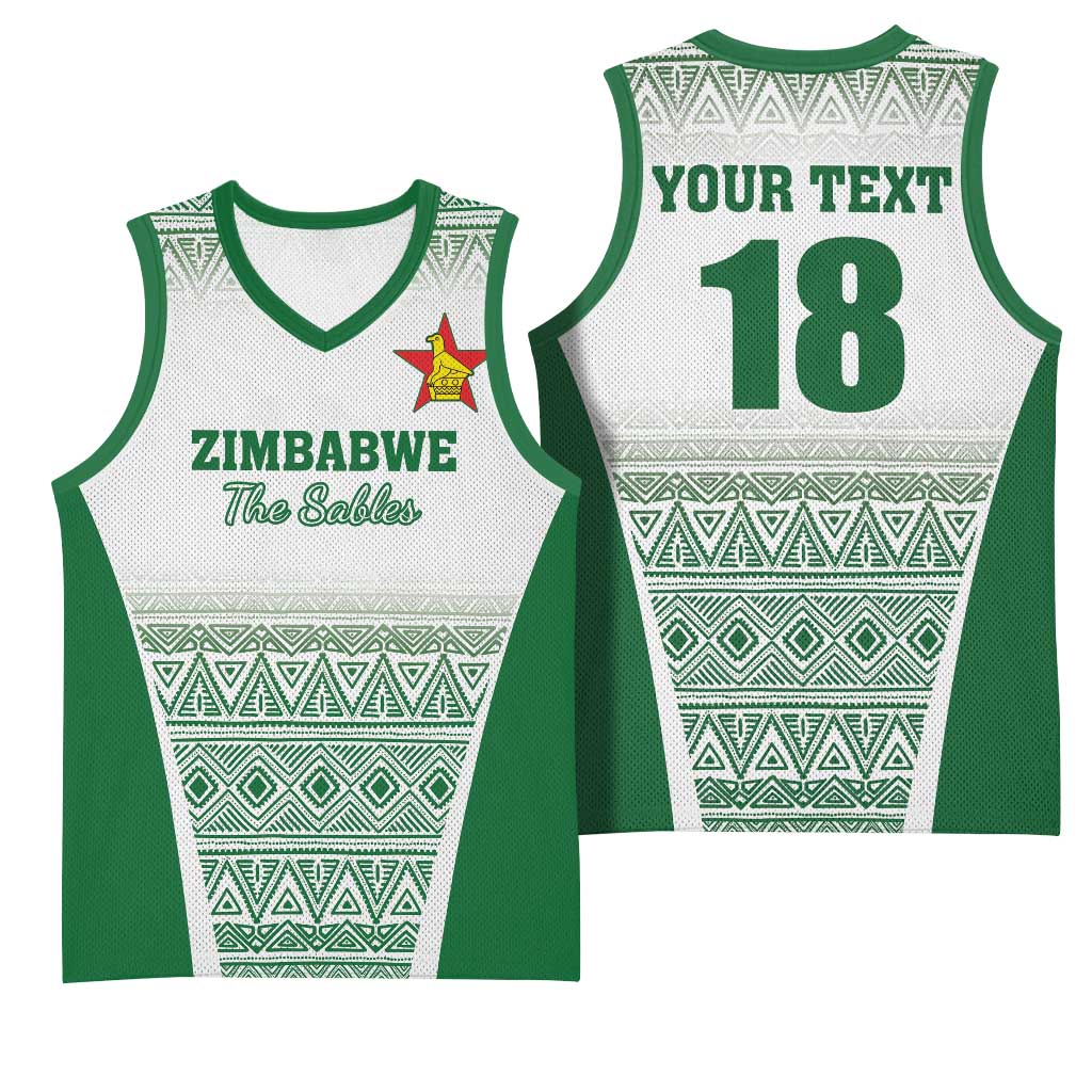 Custom Zimbabwe Rugby Basketball Jersey Sables African Patterns - Wonder Print Shop