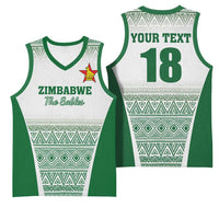 Custom Zimbabwe Rugby Basketball Jersey Sables African Patterns - Wonder Print Shop