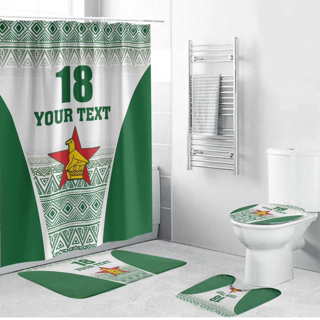 Custom Zimbabwe Rugby Bathroom Set Sables African Patterns - Wonder Print Shop
