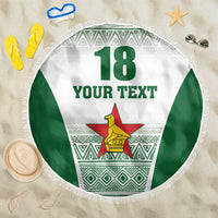 Custom Zimbabwe Rugby Beach Blanket Sables African Patterns - Wonder Print Shop