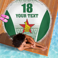 Custom Zimbabwe Rugby Beach Blanket Sables African Patterns - Wonder Print Shop