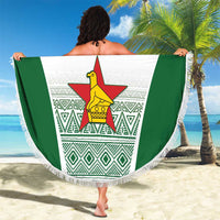 Custom Zimbabwe Rugby Beach Blanket Sables African Patterns - Wonder Print Shop