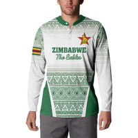 Custom Zimbabwe Rugby Button Sweatshirt Sables African Patterns - Wonder Print Shop