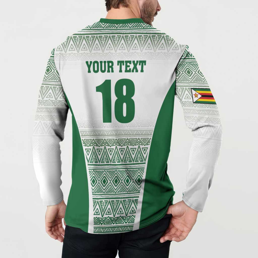 Custom Zimbabwe Rugby Button Sweatshirt Sables African Patterns - Wonder Print Shop