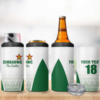 Custom Zimbabwe Rugby 4 in 1 Can Cooler Tumbler Sables African Patterns - Wonder Print Shop