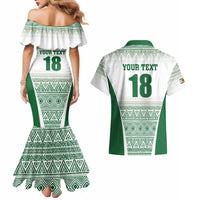 Custom Zimbabwe Rugby Couples Matching Mermaid Dress and Hawaiian Shirt Sables African Patterns - Wonder Print Shop