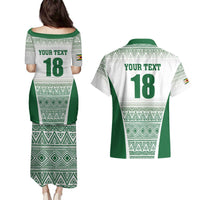 Custom Zimbabwe Rugby Couples Matching Puletasi and Hawaiian Shirt Sables African Patterns - Wonder Print Shop