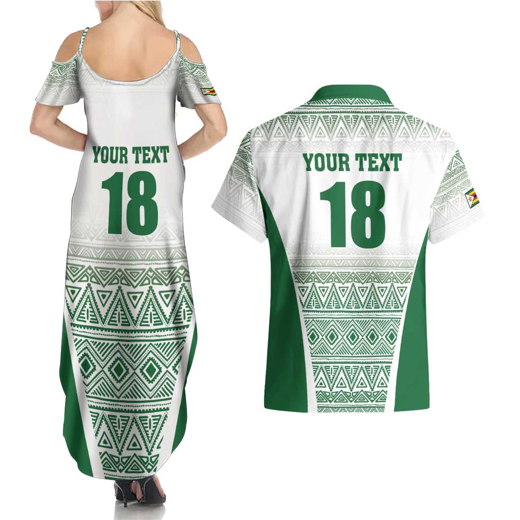 Custom Zimbabwe Rugby Couples Matching Summer Maxi Dress and Hawaiian Shirt Sables African Patterns - Wonder Print Shop