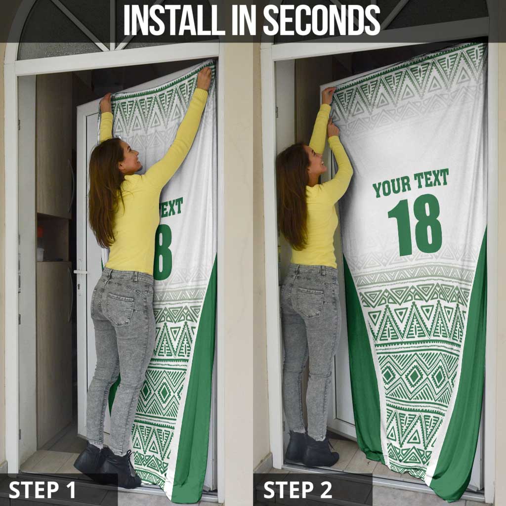 Custom Zimbabwe Rugby Door Cover Sables African Patterns - Wonder Print Shop