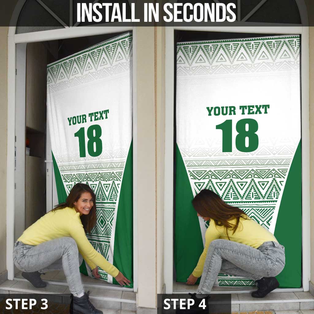 Custom Zimbabwe Rugby Door Cover Sables African Patterns - Wonder Print Shop