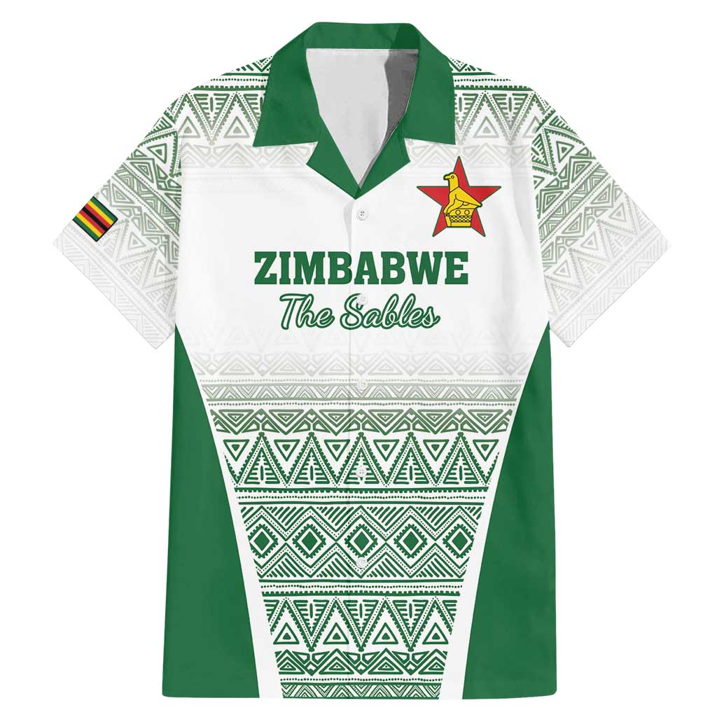 Custom Zimbabwe Rugby Family Matching Mermaid Dress and Hawaiian Shirt Sables African Patterns - Wonder Print Shop